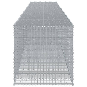 Coș gabion cu capac, 1150x100x100 cm, fier galvanizat - Img 4