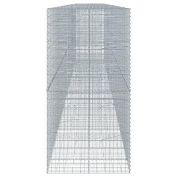 Coș gabion cu capac, 1150x100x200 cm, fier galvanizat - Img 4