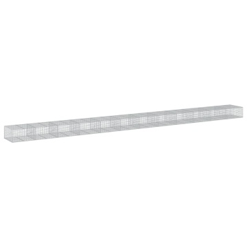 Coș gabion cu capac, 1200x100x50 cm, fier galvanizat - Img 2