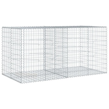 Coș gabion cu capac, 200x100x100 cm, fier galvanizat - Img 2