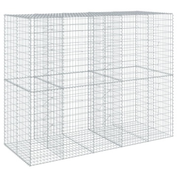 Coș gabion cu capac, 250x100x200 cm, fier galvanizat - Img 7