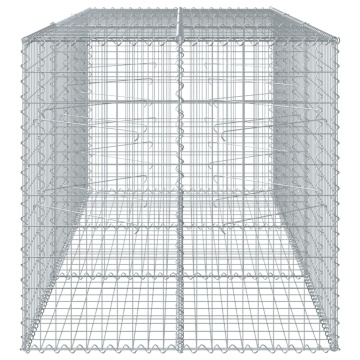 Coș gabion cu capac, 300x100x100 cm, fier galvanizat - Img 4