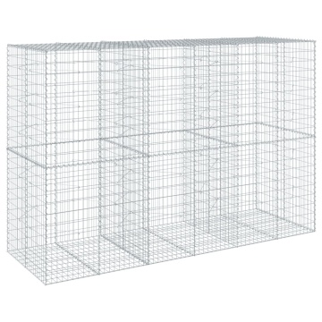 Coș gabion cu capac, 300x100x200 cm, fier galvanizat - Img 2