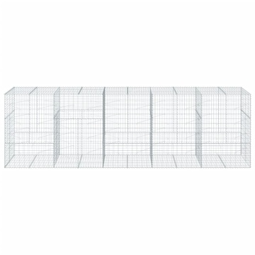 Coș gabion cu capac, 500x100x150 cm, fier galvanizat - Img 3