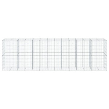 Coș gabion cu capac, 700x100x200 cm, fier galvanizat - Img 3