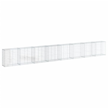 Coș gabion cu capac, 800x50x100 cm, fier galvanizat - Img 2