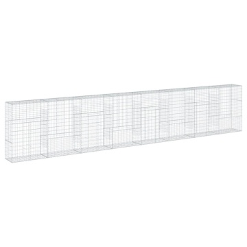 Coș gabion cu capac, 800x50x150 cm, fier galvanizat - Img 7