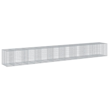 Coș gabion cu capac, 850x100x100 cm, fier galvanizat - Img 7