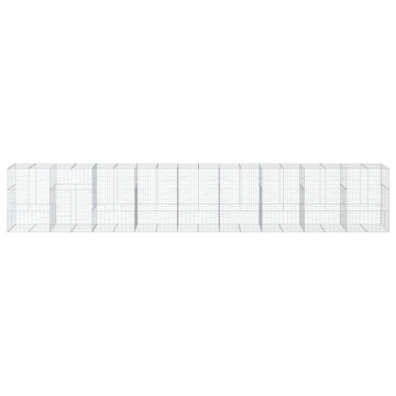 Coș gabion cu capac, 900x100x150 cm, fier galvanizat - Img 3