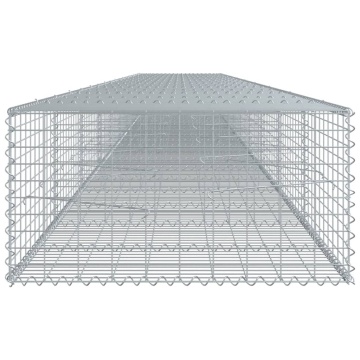 Coș gabion cu capac, 900x100x50 cm, fier galvanizat - Img 4