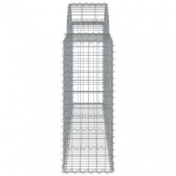 Coșuri gabion arcuite 2 buc, 200x30x80/100cm, fier galvanizat - Img 6