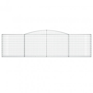 Coșuri gabion arcuite 2 buc, 400x30x100/120 cm fier galvanizat - Img 4