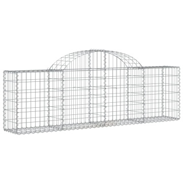 Coșuri gabion arcuite 3 buc, 200x30x60/80 cm, fier galvanizat - Img 3