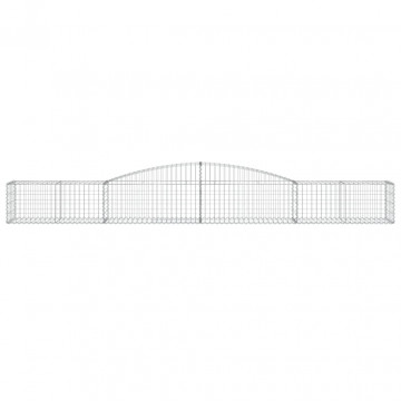 Coșuri gabion arcuite 3 buc, 400x50x40/60 cm, fier galvanizat - Img 4