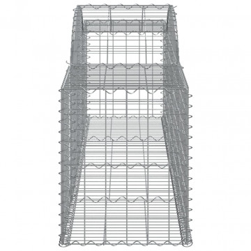 Coșuri gabion arcuite 4 buc, 300x50x60/80 cm, fier galvanizat - Img 6