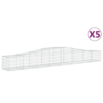 Coșuri gabion arcuite 5 buc, 400x50x40/60 cm, fier galvanizat - Img 2