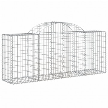 Coșuri gabion arcuite 7 buc, 200x50x80/100 cm, fier galvanizat - Img 3