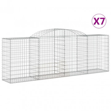 Coșuri gabion arcuite 7 buc, 300x50x100/120 cm, fier galvanizat - Img 2