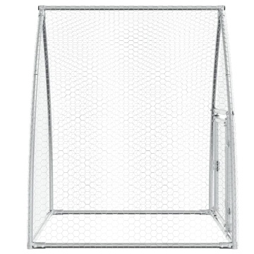 Coteț pentru păsări, gri, 100x105x120 cm, oțel galvanizat - Img 5