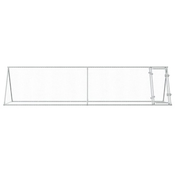 Coteț pentru păsări, gri, 400x105x91 cm, oțel galvanizat - Img 4
