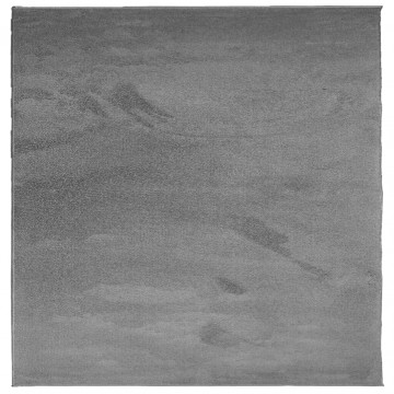 Covor „OVIEDO”, fire scurte, antracit, 120x120 cm - Img 2