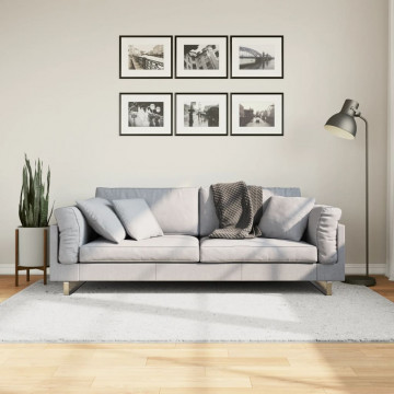 Covor „OVIEDO”, fire scurte, gri, 140x200 cm - Img 1