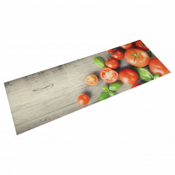 Covor de bucătărie lavabil, model roșii, 60x180 cm, catifea - Img 1