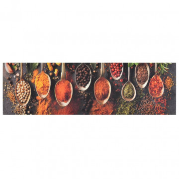 Covor de bucătărie lavabil Spoon & Spices, 45x150 cm, catifea - Img 1