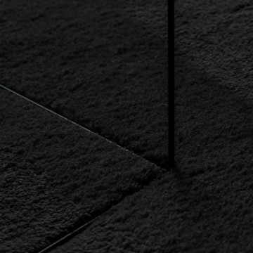 Covor HUARTE, fir scurt, moale și lavabil, negru, 200x200 cm - Img 7