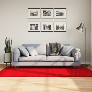 Covor HUARTE, fir scurt, moale și lavabil, roșu, 100x200 cm - Img 1