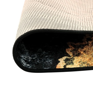 Covor lavabil, multicolor, Ø 120 cm, anti-alunecare - Img 3