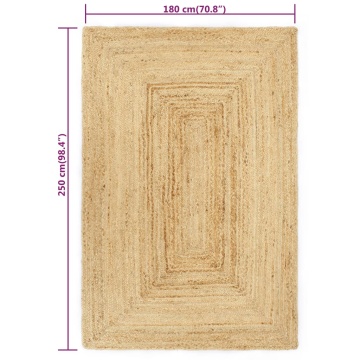Covor lucrat manual, 180x250 cm, iută - Img 5