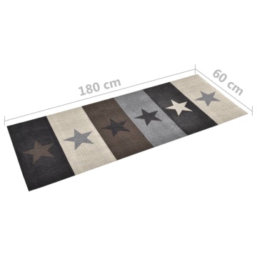 Covoraș de bucătărie lavabil, 60 x 180 cm, model stele - Img 5