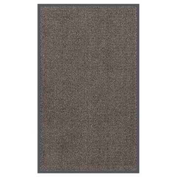 Covoraș de intrare cu smocuri, maro închis, 90x150 cm - Img 2