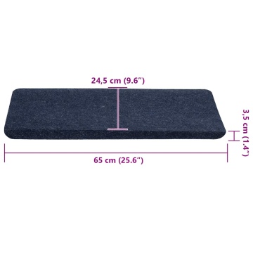 Covorașe scară autoadezive 30 buc Albastru 65x24,5x3,5 cm - Img 7