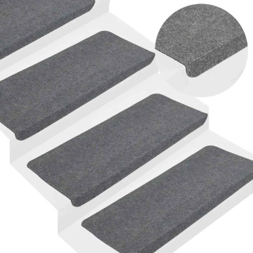 Covorașe scară autoadezive 30 buc Gri 65x24,5x3,5 cm - Img 8