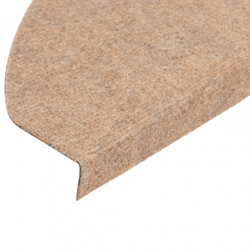 Covorașe scări autoadezive, 15 buc., bej, 65x22,5x3,5 cm - Img 6