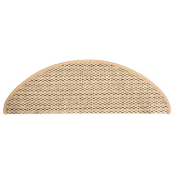 Covorașe scări autoadezive 15 buc. bej deschis 65x21x4cm sisal - Img 4