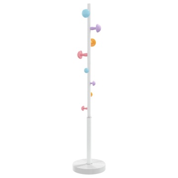 Cuier de haine, alb, 172 cm, fier vopsit electrostatic - Img 4