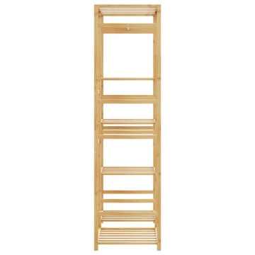 Cuier pentru haine cu rafturi, 100x50x184,5 cm, bambus - Img 4