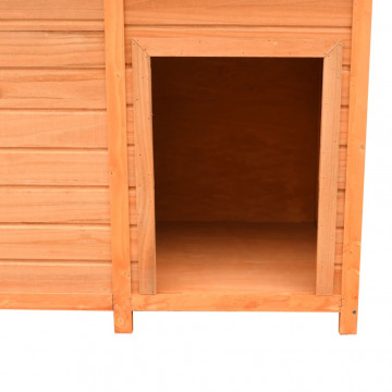 Cușcă de câine, 120 x 77 x 86 cm, lemn masiv de pin și brad - Img 5