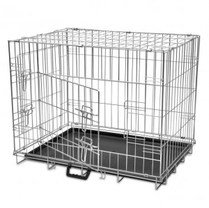 Cușcă pentru câini pliabilă, metal, L - Img 1
