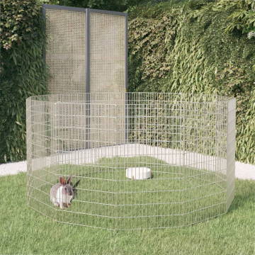 Cușcă pentru iepuri, 12 panouri, 54x100 cm, fier galvanizat - Img 1