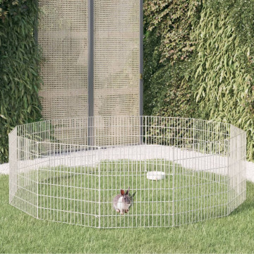 Cușcă pentru iepuri, 12 panouri, 54x60 cm, fier galvanizat - Img 1