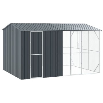 Cușcă pentru Păsări cu Extensie Antracit 310x442x247 cm din Oțel - Img 2