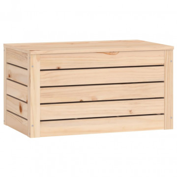 Cutie de depozitare, 59,5x36,5x33 cm, lemn masiv de pin - Img 8