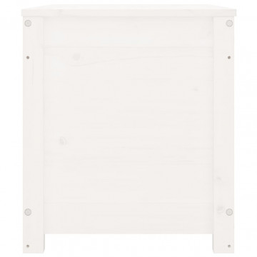 Cutie de depozitare, alb, 80x40x45,5 cm, lemn masiv de pin - Img 5