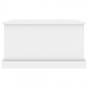 Cutie de depozitare, alb extralucios 70x40x38 cm lemn prelucrat - Img 5