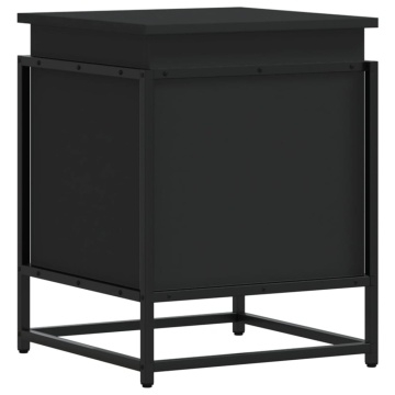 Cutie de depozitare cu capac negru 40x40x51,5 cm lemn prelucrat - Img 5