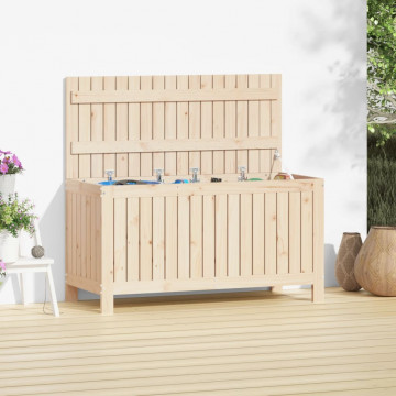 Cutie de depozitare grădină, 115x49x60 cm, lemn masiv de pin - Img 1